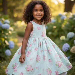 & Other Stories Girls Floral Sleeveless Dress - Size 7